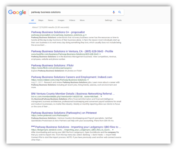 Unclaimed Google My Business Listing Look
