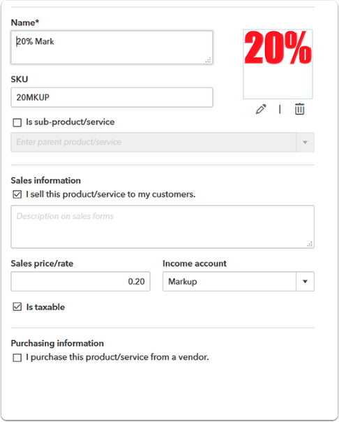 Estimate Markup Bundle