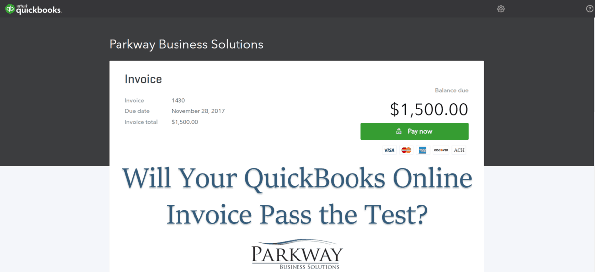 Will your quickbooks online Invoice pass the test